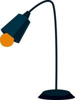 A blue table lamp, vector or color illustration.