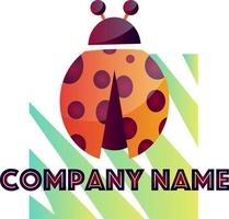 Ladybug modern logo vector design on a white background