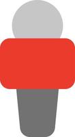 Mass media microphone, illustration, vector on a white background.