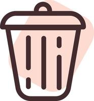 Trash bin, illustration, vector, on a white background. vector