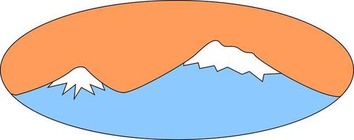 Mountain ararat, illustration, vector on white background.