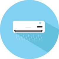 Whie air condition ,illustration, vector on white background.