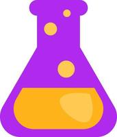 Science chemistry bottle, illustration, vector on a white background.