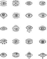 Magical eyes, illustration, vector on a white background.