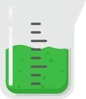 Beaker flask, illustration, vector on white background.