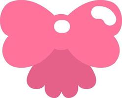 Pink easter bow, illustration, vector on a white background.