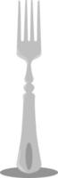 Silver fork, illustration, vector on white background.