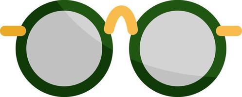 Green teachers glasses, illustration, vector, on a white background. vector