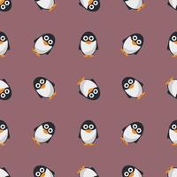 Cute penguins, illustration, vector on white background