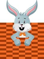 Bunny with bad texture, illustration, vector on white background.