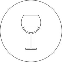 Wine glass, illustration, vector on white background.