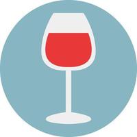 Glass of cherry wine, illustration, vector on a white background.