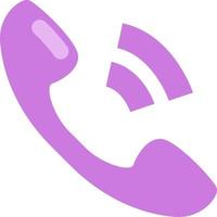 Purple phone, illustration, vector on a white background.
