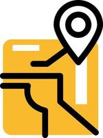 GPS icon, illustration, vector on a white background.