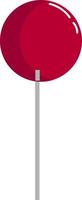 Red lolipop, illustration, vector on white background.