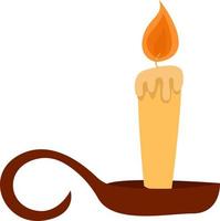 Candle, illustration, vector on white background.