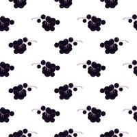 Black currant,seamless pattern on white background. vector