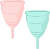 Menstrual cup, illustration, vector on white background