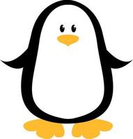 Penguin toy, illustration, vector on white background.