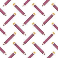 Pink pencils ,seamless pattern on white background. vector