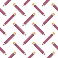 Pink pencils ,seamless pattern on white background. vector