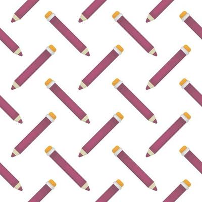 Pink pencils ,seamless pattern on white background.
