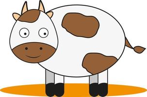 Baby cow, illustration, vector on a white background.
