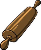 Rolling pin, illustration, vector on white background