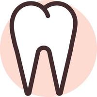 Human tooth, illustration, vector, on a white background. vector