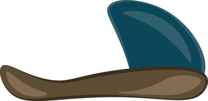 Blue slipper, vector or color illustration.