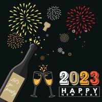 Happy new year party poster vector