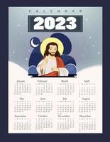 bonito calendario navideño 2023 navidad vector