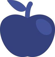 Blue apple, illustration, vector on a white background.