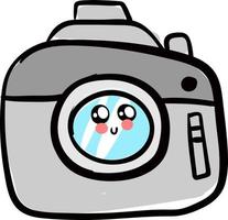 Cute camera, illustration, vector on white background.