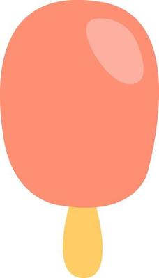 Refreshing ice cream, illustration, vector, on a white background.