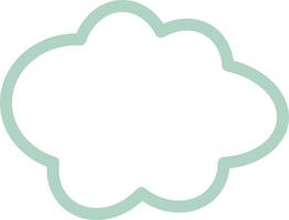 Colorful Cute Doodle Cloud Vector Illustration