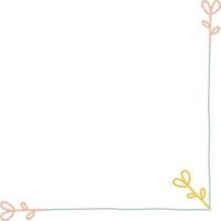 Colorful Cute Corner Doodle  Vector Illustration