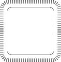 Silver Rectangle Border Frame Vector Illustration