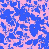 Decorative seamless pattern with branches and raspberries. Ideal for fabric, wallpaper, wrapping paper, filling drawings, textiles, web page textures vector