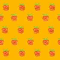 Seamless vector pattern of raspberries