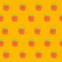 Seamless vector pattern of raspberries