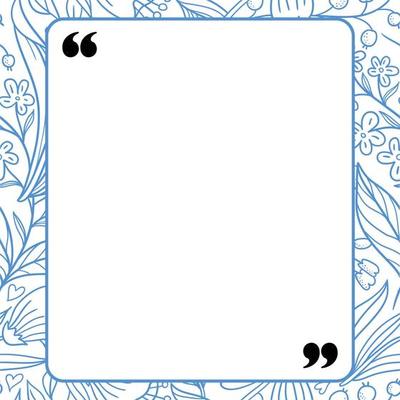 Quotes template with floral background