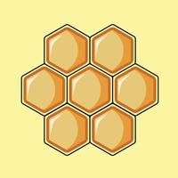 honey comb symbol vector design