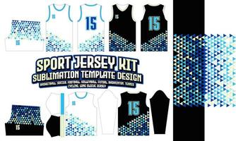 diseño de patrón de sublimación de ropa deportiva de jersey de baja poli para fútbol e-sport baloncesto voleibol bádminton futsal camiseta vector