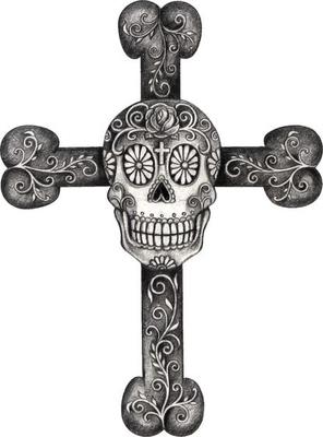 Art skull cross bone day of the dead. Hand drawing and make graphic vector.