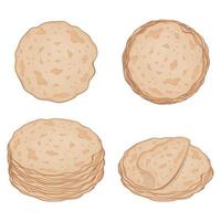 Stack of pancakes, color vector isolated cartoon-style illustration