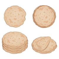 Stack of pancakes, color vector isolated cartoon-style illustration