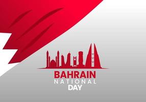 Premium vector waving bahrain flag on gradient background