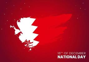 Bahrain flag on red background effect vector