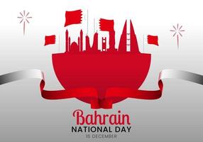 Bahrain national day celebration vector